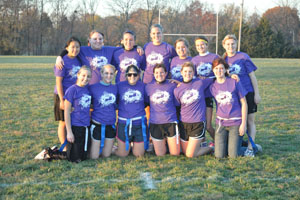 Girls hit gridiron in annual Powderpuff game