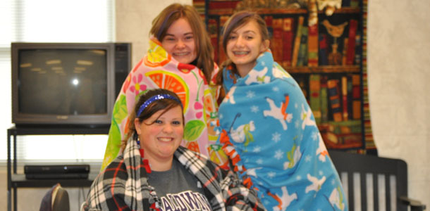 FCCLA makes blankets for homeless families
