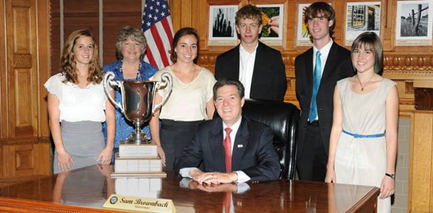 Brownback recognizes BHS national champion Real World Design team