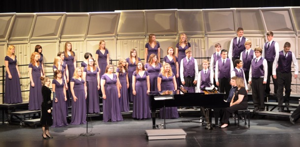 Concert Choir performs at a concert.