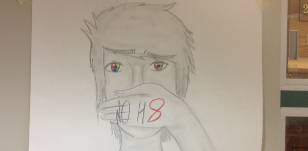 Illustration standing up for gay marriage by BHS senior Ann Richardson