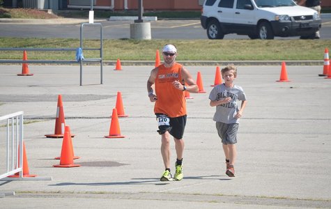 Teacher Kit Harris participates in one of the five marathons he has particapted in.