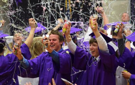 Brock Randels and Jon Pratt celebrate becoming the most recent BHS alumni