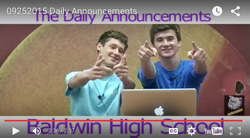 Daily Announcements 9/25/15