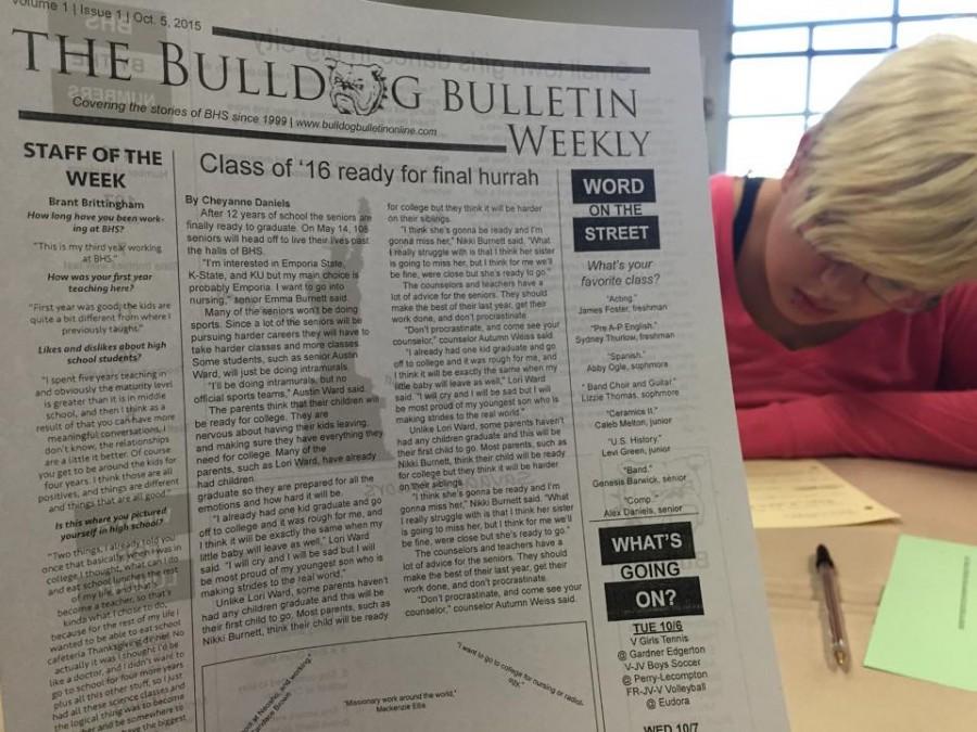 New Bulldog Bulletin weekly newspaper hits the press
