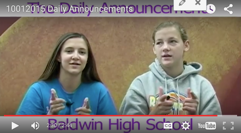 Daily Announcements 10/1/15