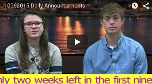Daily Announcements 10/6/15