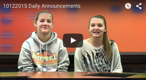 Daily Announcements 10/12/15