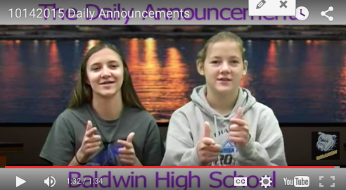 Daily Announcements 10/14/15