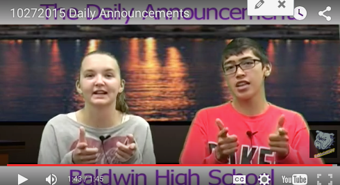 Daily Announcements 10/27/15