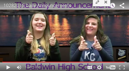 Daily Announcements 10/28/15