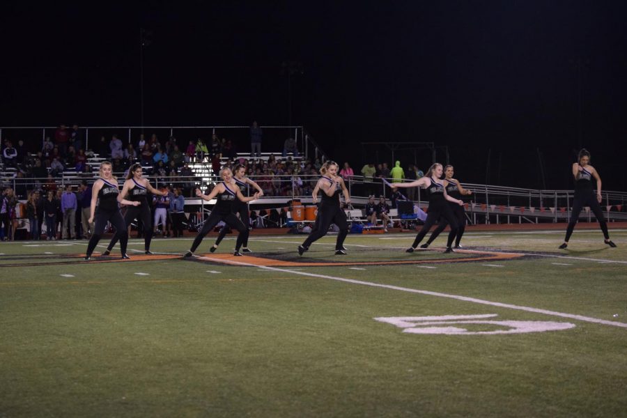 The dance team performed during halftime at the recent Homecoming game.