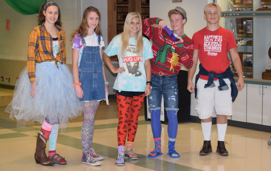 Twister Tuesday was fashion disaster day at BHS for Homecoming spirit week.