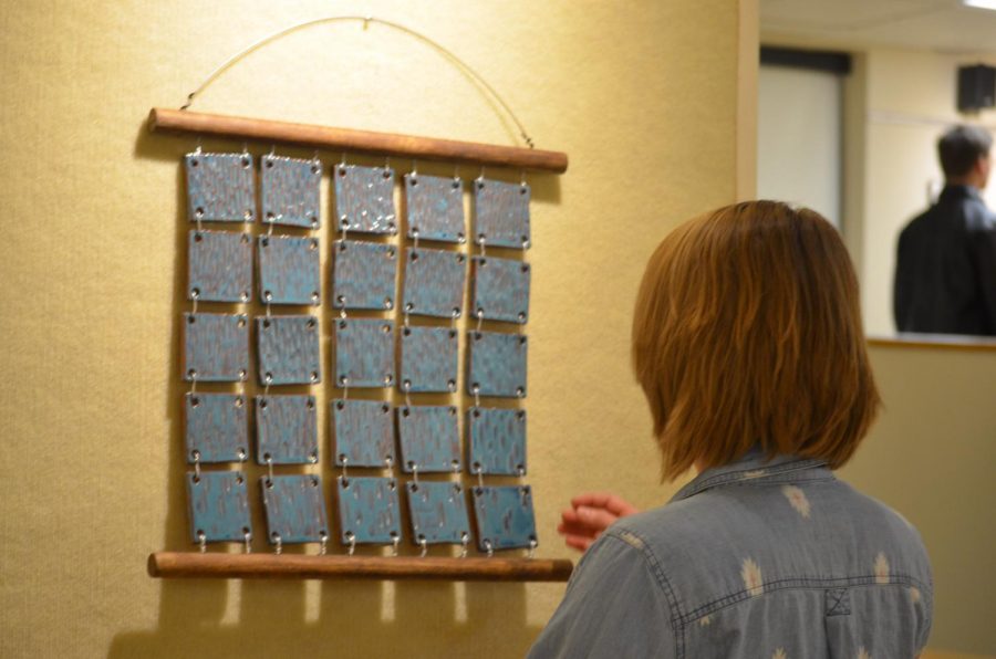 Senior Natalie Beiter received an honorable mention for her piece "Trickle".