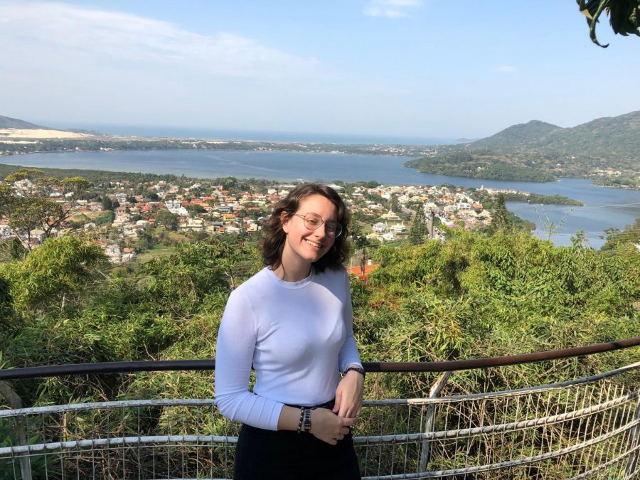 Maravieski poses for a photo in the town of Florianópolis, Brazil. Florianópolis is about 60 miles south of her home town of Itajaí, Brazil.