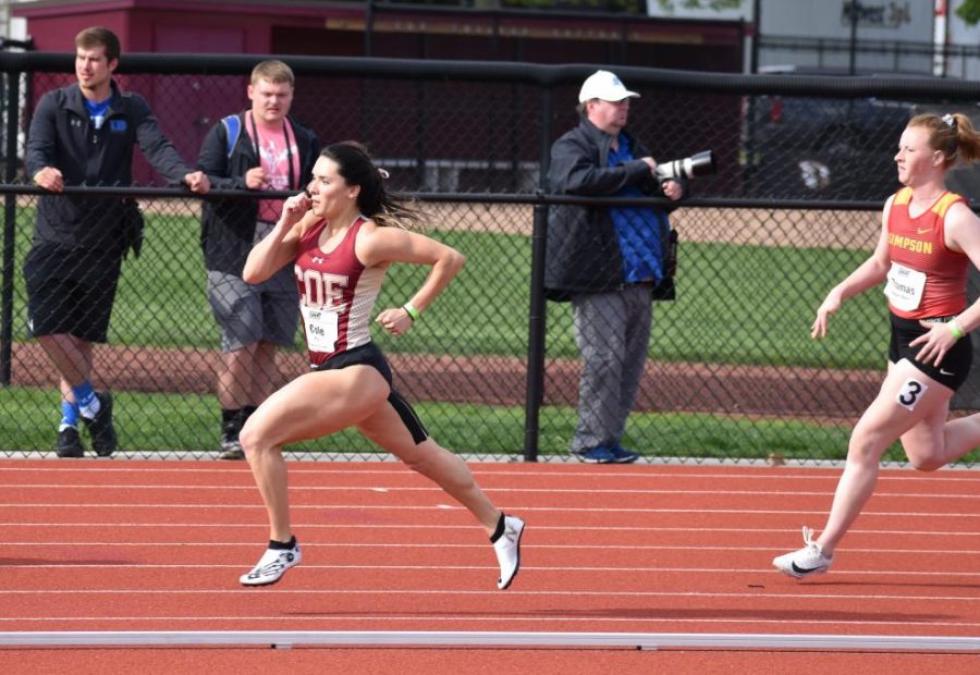 BHS alum Carlyn Cole was set and ready for her senior of track at Coe College in Iowa.