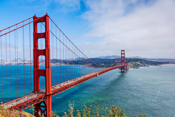 Golden Gate and the Golden Gate strait, San Francisco, California