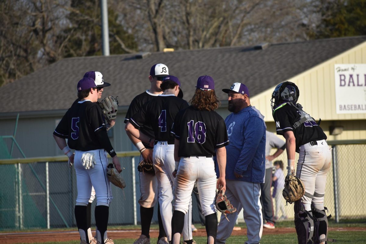 The team coming in for a huddle